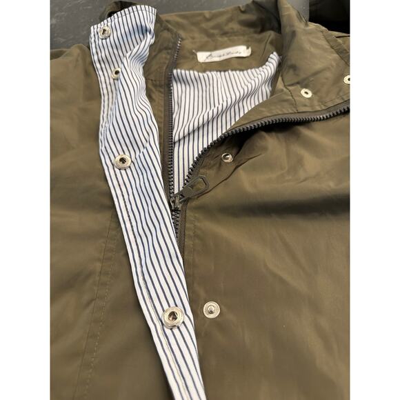 Twinklady Olive stripe contrast raincoat XL - Picture 5 of 9